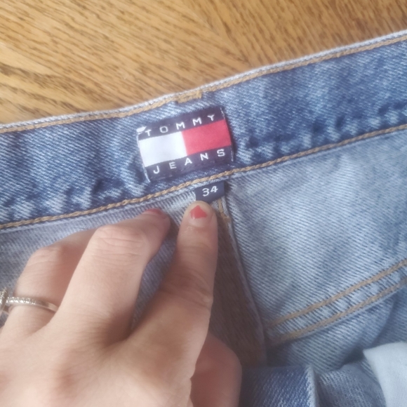 Vintage Tommy Hilfiger Flag Logo Summer Shorts 34 Hip Hop Preppy 90s Bottoms - Picture 5 of 5